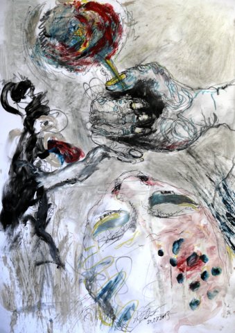 2013 martin franke, one comes in and, 46,7 x 32,5 cm, 2013